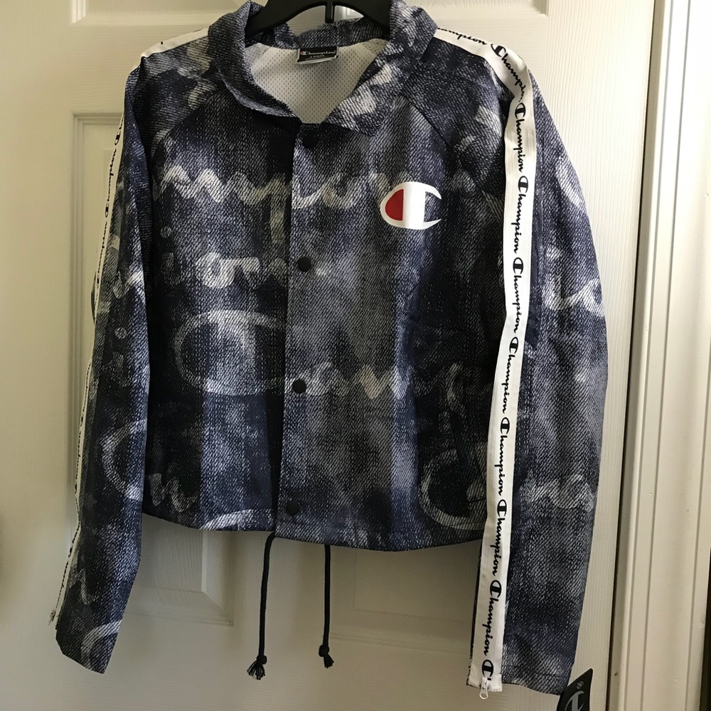 Champion Cropped coaches jacket nwt